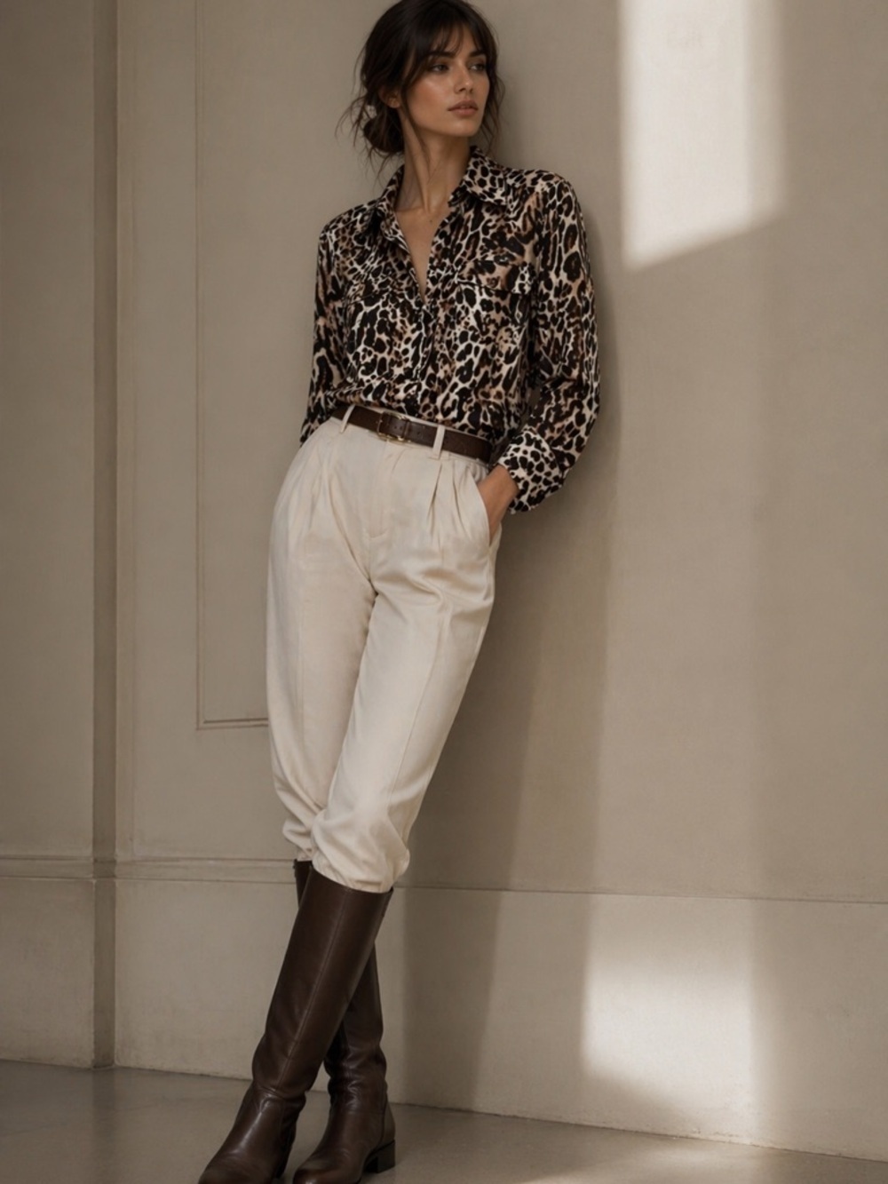 RALPH LAUREN Leopard Print Top